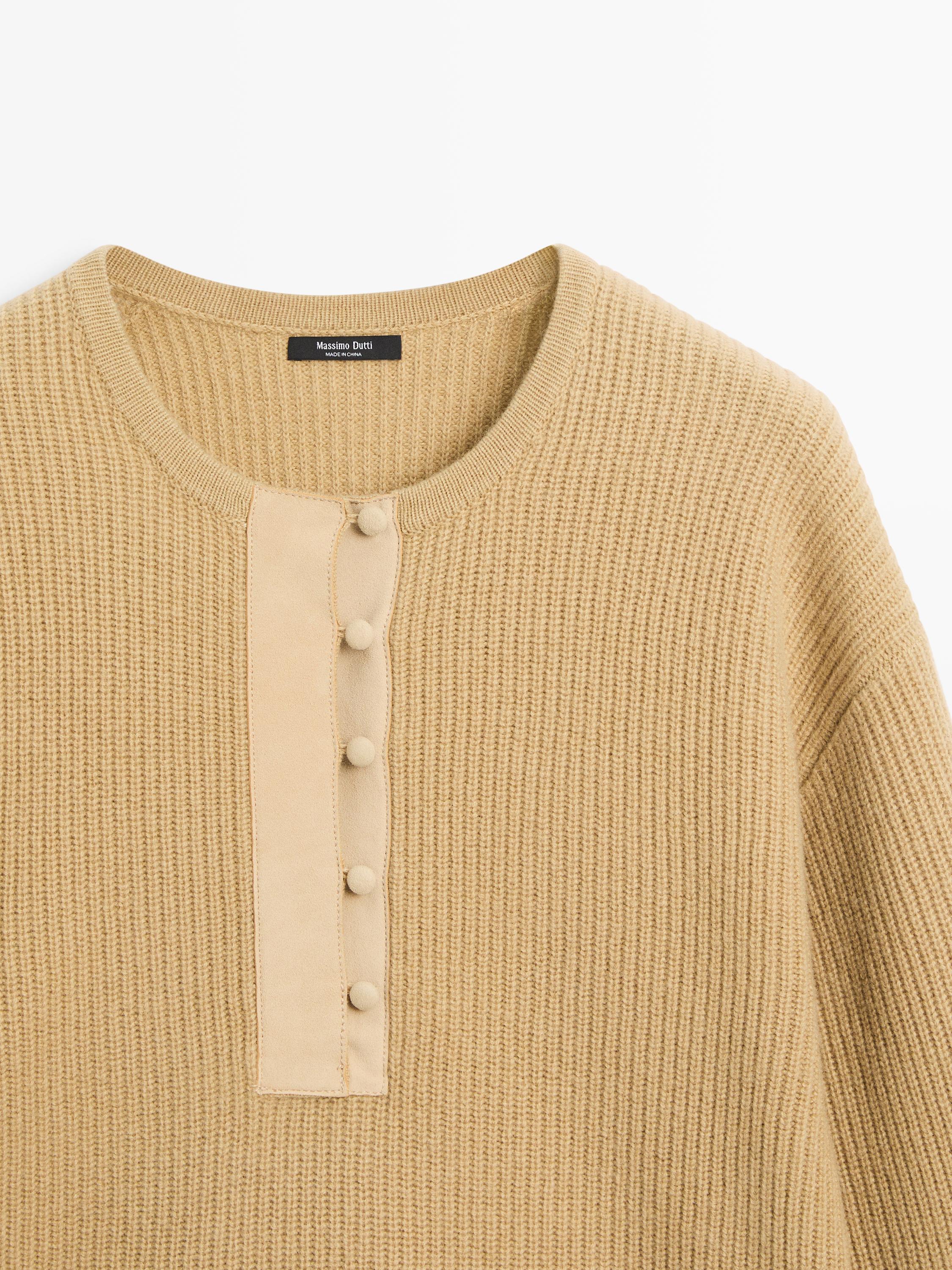 Pull en maille de laine mélangée